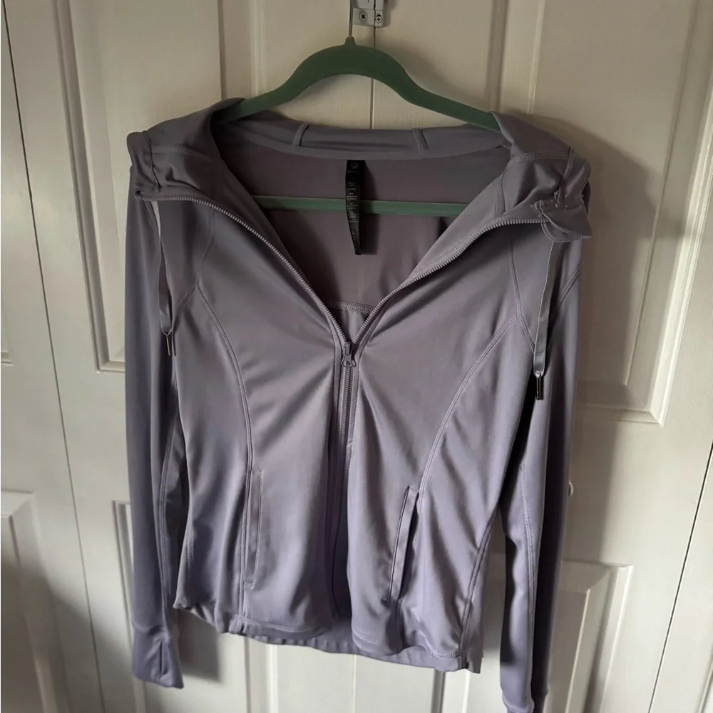 90 Degree By Reflex Light Purple Zip-Up Jacket stretchy - Picture 4 of 7